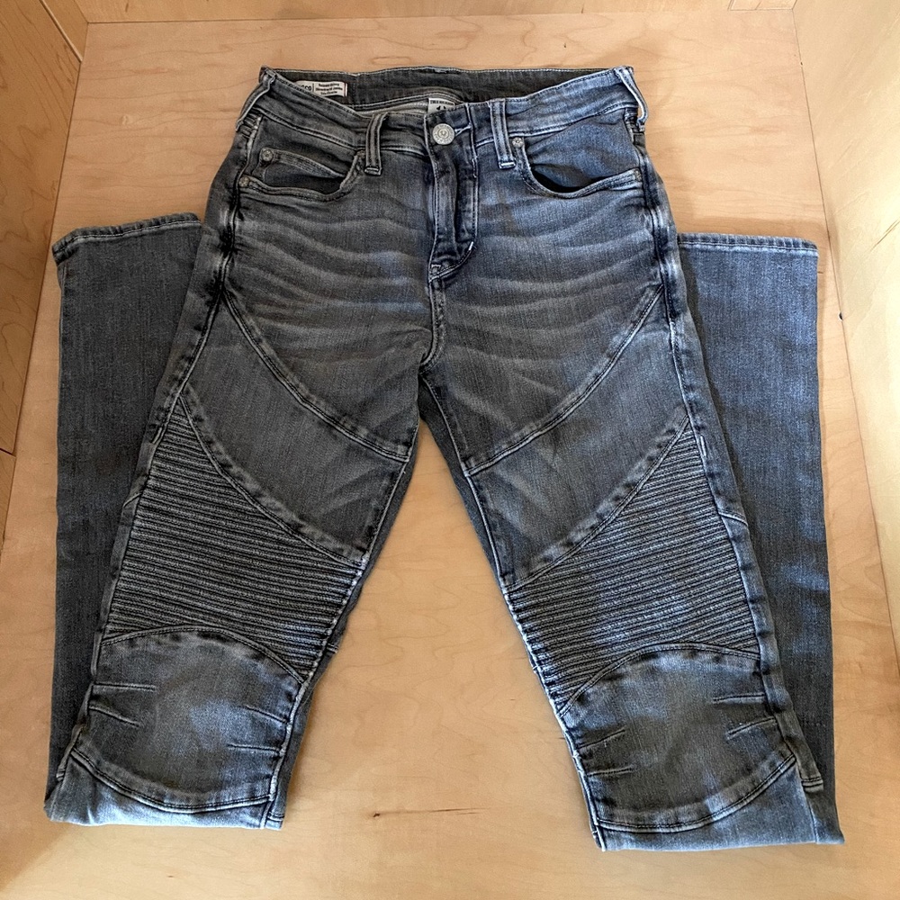 True Religion men’s Rocco Skinny Moto Jeans